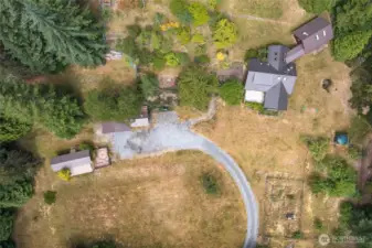 Multiple buildings come together to create a private enclave