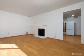 This house features two, yes two wood fireplaces. One on each side of the wall!
