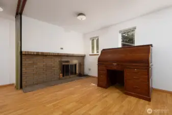 Enjoy the second fireplace in the dining room area.
