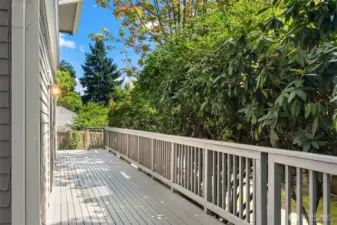 Ample deck for outdoor entertaining.