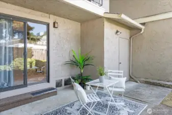 Patio off living room
