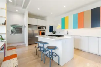 The kitchen is an entertainer and chef's dream. Ample storage and counter space!