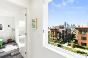 Up on the third floor, you are greeted with a picture perfect skyline view.