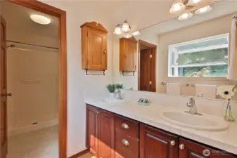 Primary Suite ¾ Bath With Garden Window