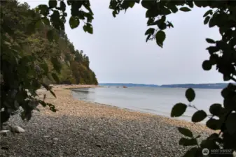 Facing North On The Beach