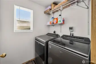 Functional laundry room with ample space and storage