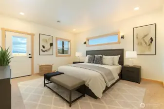 Primary Bedroom, Virtually staged.