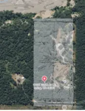 This is me, trying to be helpful :) Road is along the bottom shown here, so the property is on the right side of the road when you arrive