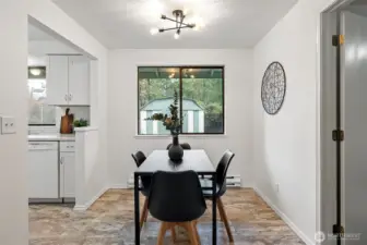 Designated dinning room off of kitchen and living room.