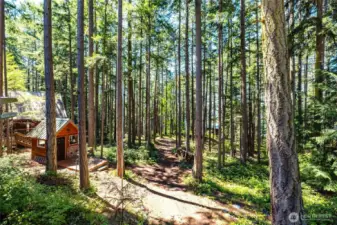 Looking from deck to studio