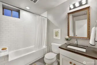 private sauna connects to this bathroom
