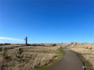 Discovery Trail, with path to the Pacific Ocean