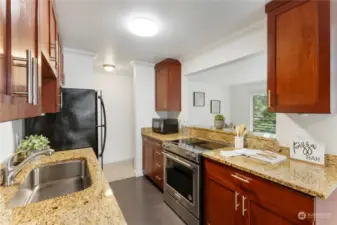 Update kitchen with brand-new down draft stove.