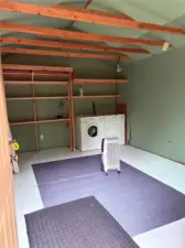 Washer/Dryer inside outbuilding