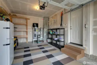 Garage is well kept.