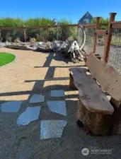 Place to sit and appreciate the sound of the ocean.