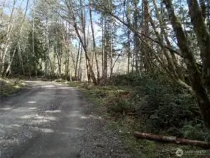 View from E Frontier Rd looking back up to E Murray Rd N