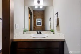 Convenient half bathroom located on the main floor.