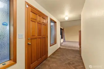 Front door to dining area.
