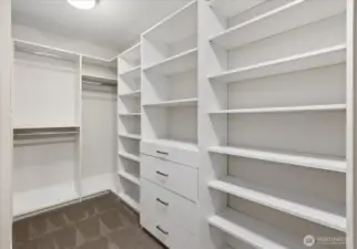 New closet organizers, featured in all bedrooms