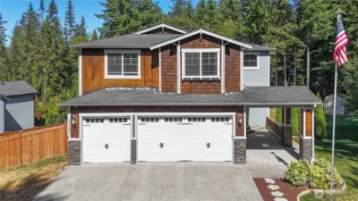 4 Bedrooms| 2 Extra finished rooms w/ closets| 4 baths | 3698 Sq ft. | 1/2 acre. | 3-car garage | covered front porch.