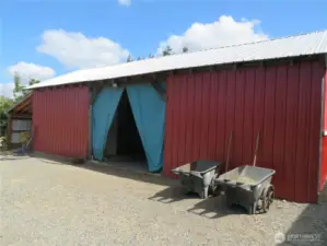 Barn and tack room/shop.