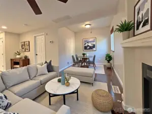 Family Room virtually staged