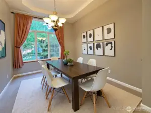 Dining room virtually staged