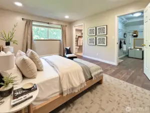 Primary Bedroom Virtually staged