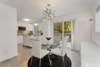 Dining area adjacent kitchen
