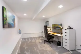 Lower level office/craft/media room