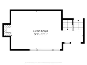 Main floor living room floorplan