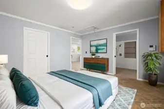 Virtually Staged Primary Bedroom