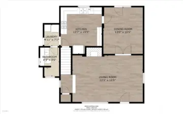 Floor plan main level. Wonderful floor plan with seamless flow throughout!