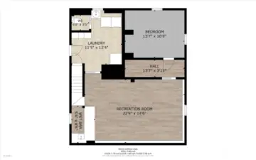 Floor plan lower level. Wonderful flow throughout!