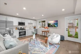 ADU Kitchen + living area