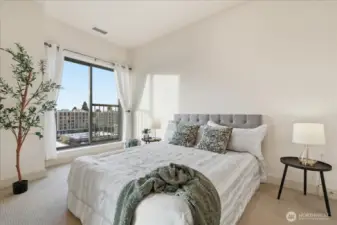 Bedroom w/ City View