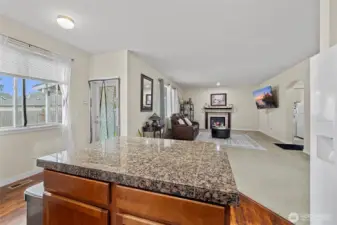 View from Kitchen into 2nd Living area