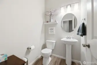 Guest half bath on main