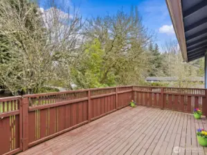 The deck is the perfect spot for grilling during the warmer months.