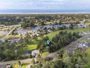 Located on the Ocean Shores Golf Course yet close to the beach