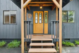 Sleek & covered entry