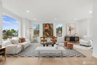 Massive windows let in tons of natural light.