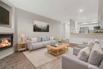 Main living area - Virtually staged