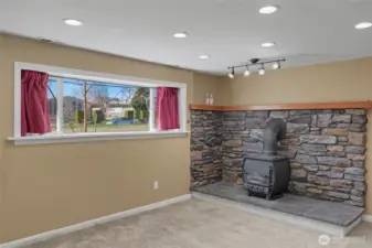 Basement cozy family room or?
