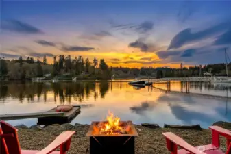 Imagine living in town and having a view like this at the end of a spring day...