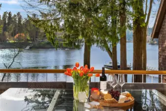 Captivating...and perfect to watch the wild-life and the rowers practing their sport.