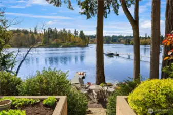 Surrounded by mature, thoughtfully curated gardens.