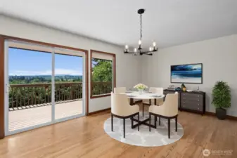 Virtually staged Dining area...