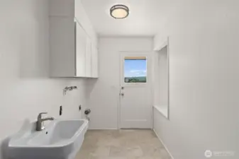 Utility Room and exterior access door.